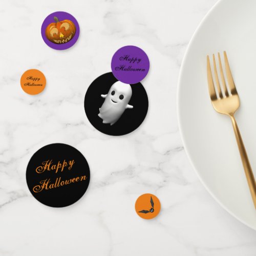 Cute Cartoon Happy Halloween Confetti