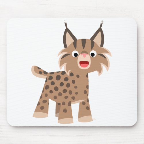 Cute Cartoon Happy Lynx Mousepad