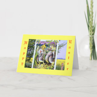 Cute Cartoon Hedgehog Card - Easter