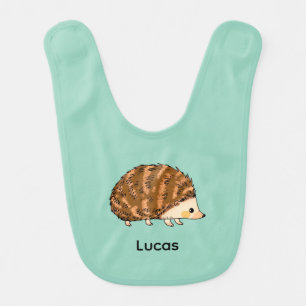 Cute Cartoon Hedgehog Illustration Baby Bib