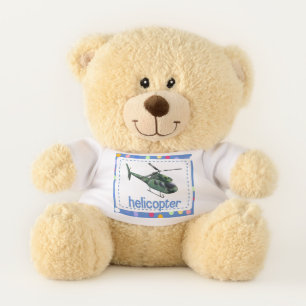 Cute Cartoon Helicopter Personalized Baby Teddy Bear