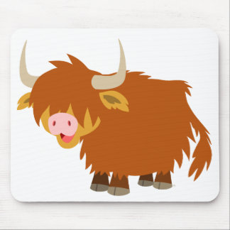 Cute Cartoon Highland Cow Mousepad
