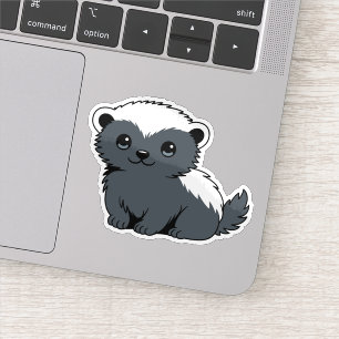 Cute Cartoon Honey Badger Sticker