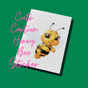 Cute Cartoon Honey Bee Sticker 🐝