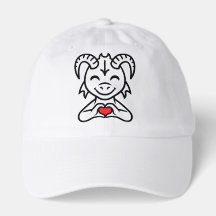 Cute Cartoon Horned Creature Love Heart Sign