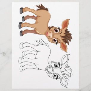 Cute Cartoon horse coloring page