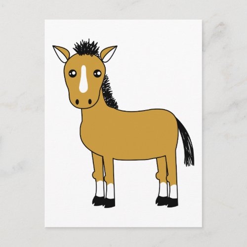 Cute Cartoon Horse Postcard