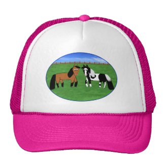 Cute Cartoon Horses Trucker Hat