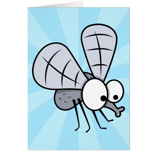 Cute Cartoon House Fly Cards (Front)