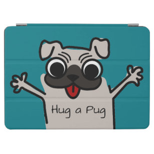 Cute Cartoon Hug a Pug iPad Air Cover