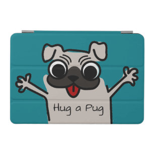 Cute Cartoon Hug a Pug iPad Mini Cover