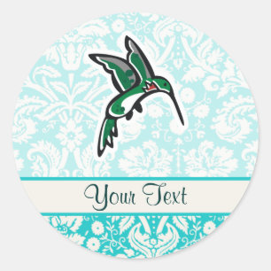 Cute Cartoon Hummingbird Classic Round Sticker