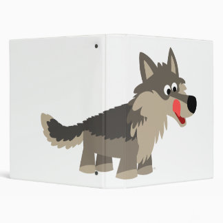 Cute Cartoon Hungry Wolf Avery Binder