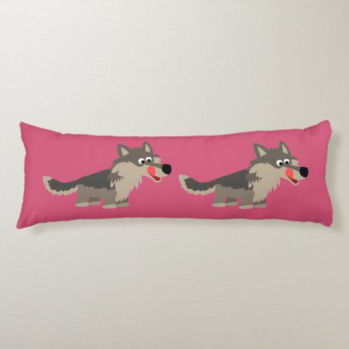 Cute Cartoon Hungry Wolf Body Pillow