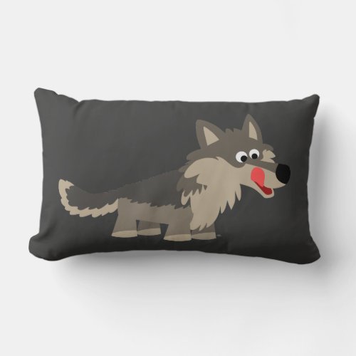 Cute Cartoon Hungry Wolf Pillow