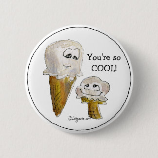 Cute Cartoon Ice Cream Cones Button