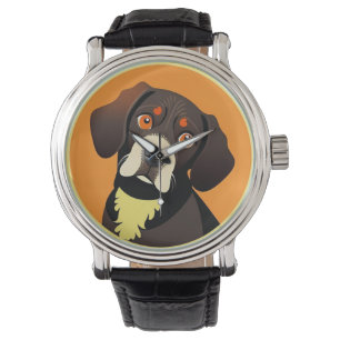 Cute Cartoon Illustration of a Puppy Watch