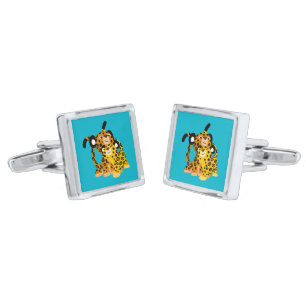 Cute Cartoon Jaguars In Love Cufflinks