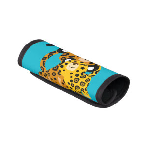 Cute Cartoon Jaguars In Love Luggage Handle Wrap