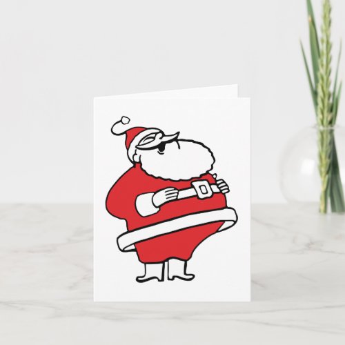 Cute Cartoon Jolly Santa Claus Laughing Ho Ho Ho Holiday Card