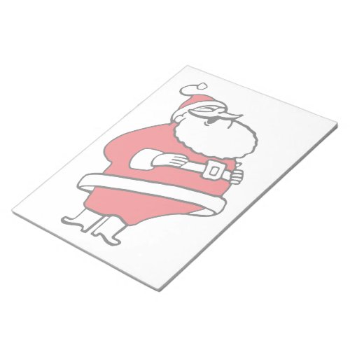 Cute Cartoon Jolly Santa Claus Laughing Ho Ho Ho Notepad