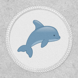 Cute Cartoon Jumping Dolphin Patch