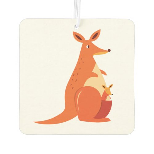 Cute Cartoon Kangaroo & Baby Air Freshener