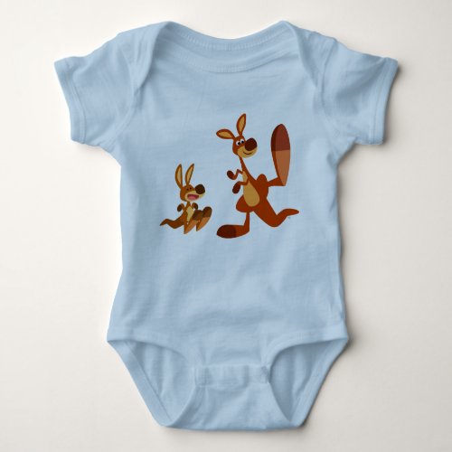 Cute Cartoon Kangaroo Dad and Son Baby Apparel Baby Bodysuit