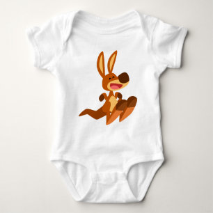 Cute Cartoon Kangaroo Joey Baby Apparel Baby Bodysuit