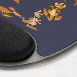 Cute Cartoon Kangaroo Mandala Gel Mouse Pad