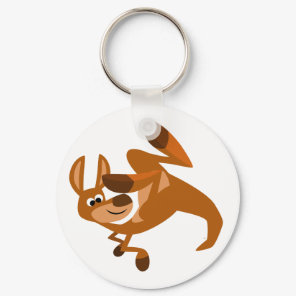 Cute Cartoon Kangaroo's Somersault Keychain