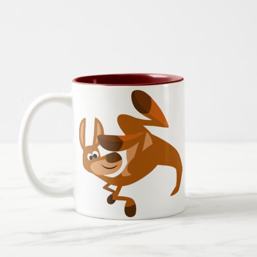 Cute Cartoon Kangaroos Somersault  Mug