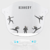 Cute Cartoon Kid Warrior Ninja Face Shield (Front w/Glasses)