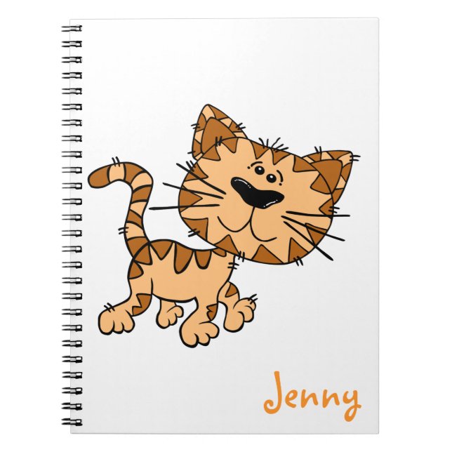 Cute Cartoon Kitty Cat Notebook (Front)