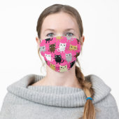 Cute Cartoon Kitty Cats Kids Print Adult Cloth Face Mask (Worn)