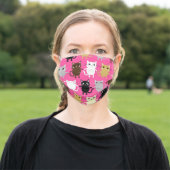 Cute Cartoon Kitty Cats Kids Print Adult Cloth Face Mask (Outside)