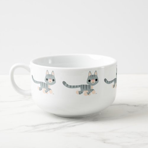 Cute Cartoon Kitty Soup Mug