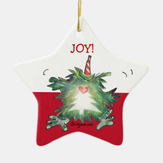 Cute Cartoon Kiwi Christmas Star Ornament