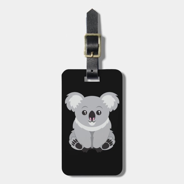 Cute cartoon Koala Bear Luggage Tag (Front Vertical)