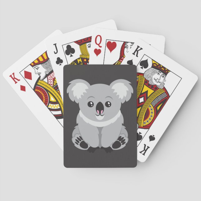 Cute cartoon Koala Bear Poker Cards (Back)