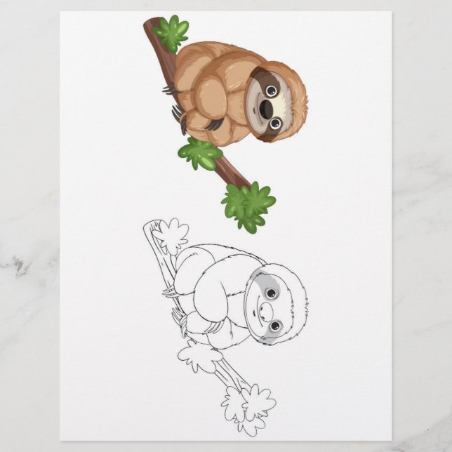 Cute Cartoon koala coloring page (Front)