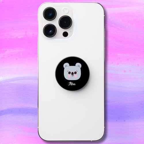 Cute Cartoon Koala Face  PopSocket