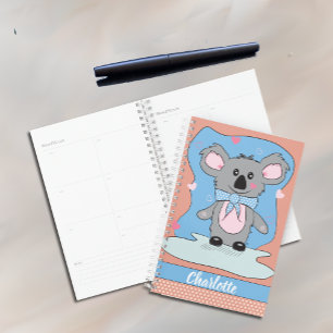Cute Cartoon Koala Kid Planner with Name