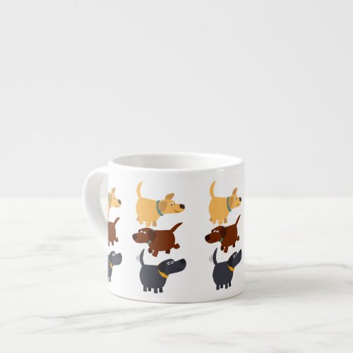 Cute Cartoon Labradors in 3 Flavours Espresso Mug