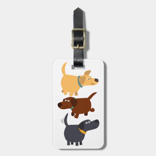Cute Cartoon Labradors in 3 Flavours Luggage Tag