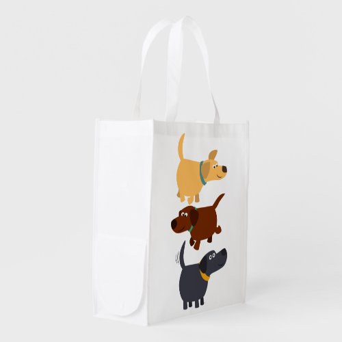 Cute Cartoon Labradors in 3 Flavours Reusable Bag