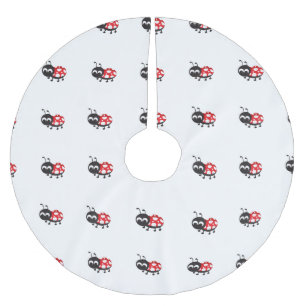 Cute Cartoon Ladybug Brushed Polyester Tree Skirt