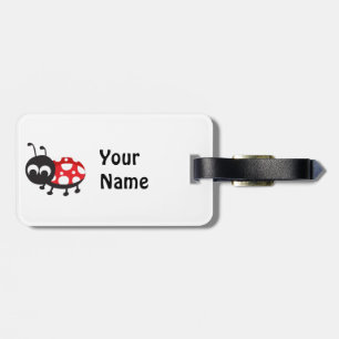 Cute Cartoon Ladybug Luggage Tag