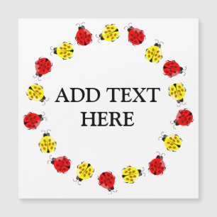 Cute Cartoon Ladybugs In Red And Yellow