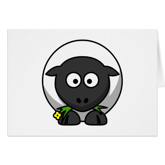Cute Cartoon Lamb Cards (Front Horizontal)